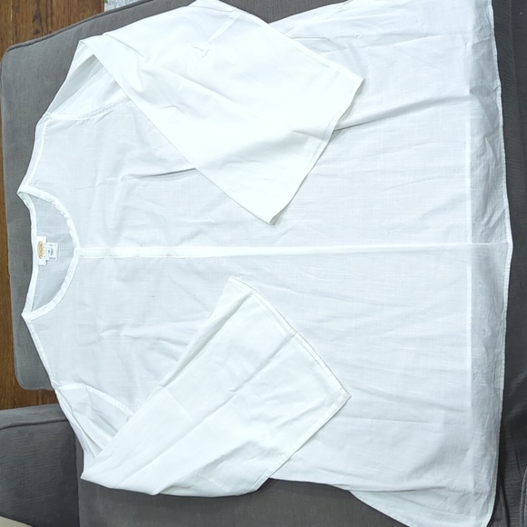 💥50% sale💥Talbots Woman semi sheer lightweight cotton blouse 3X #c124 - Picture 1 of 5